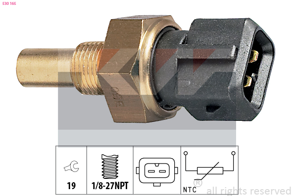 Senzor,temperatura lichid de racire 530 165 KW
